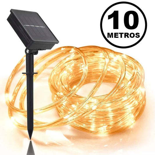 Súper Manguera Led Solar Multicolor Navidad